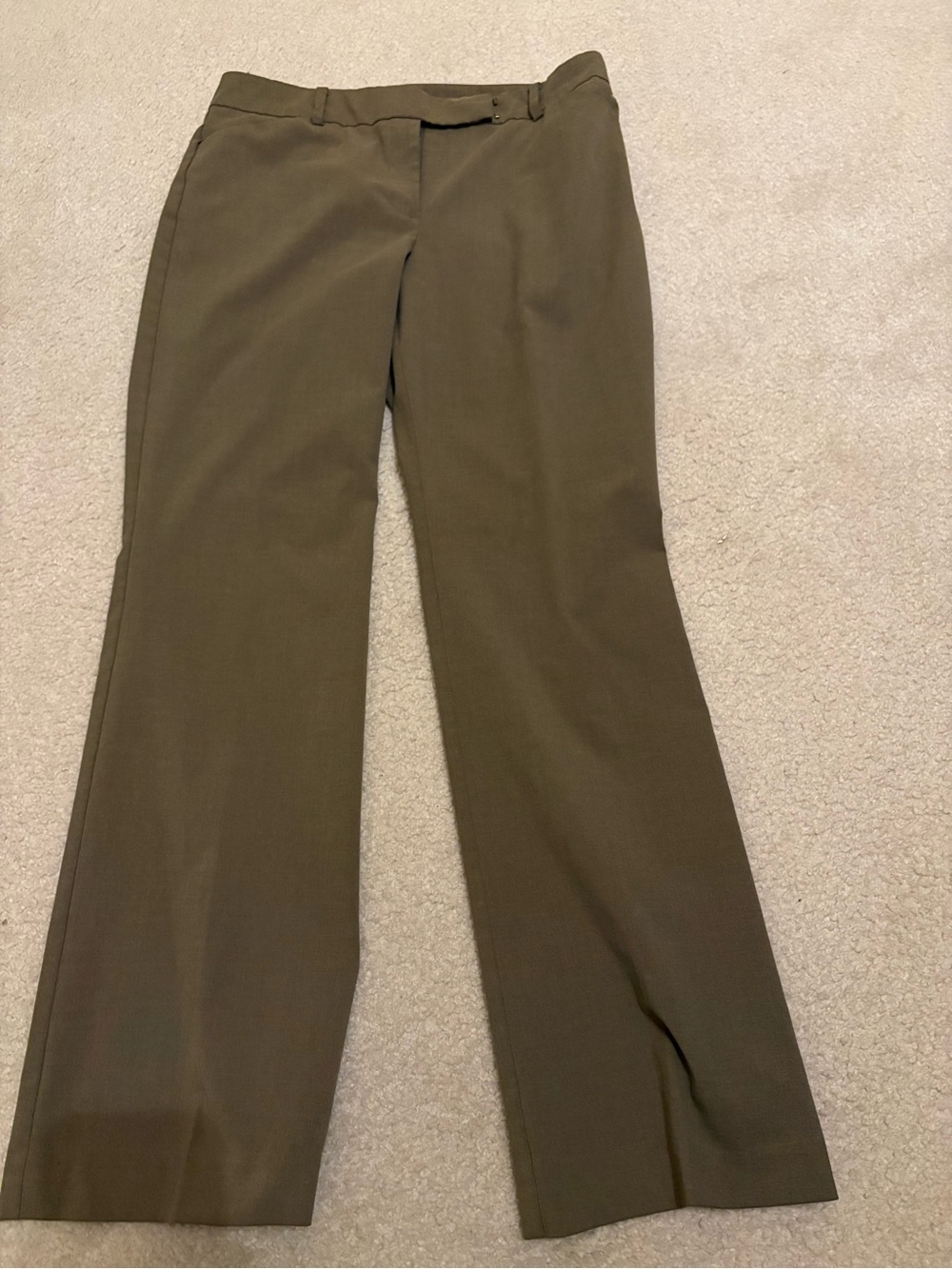 Ann Taylor Signature Olive Brown Dress Pants
